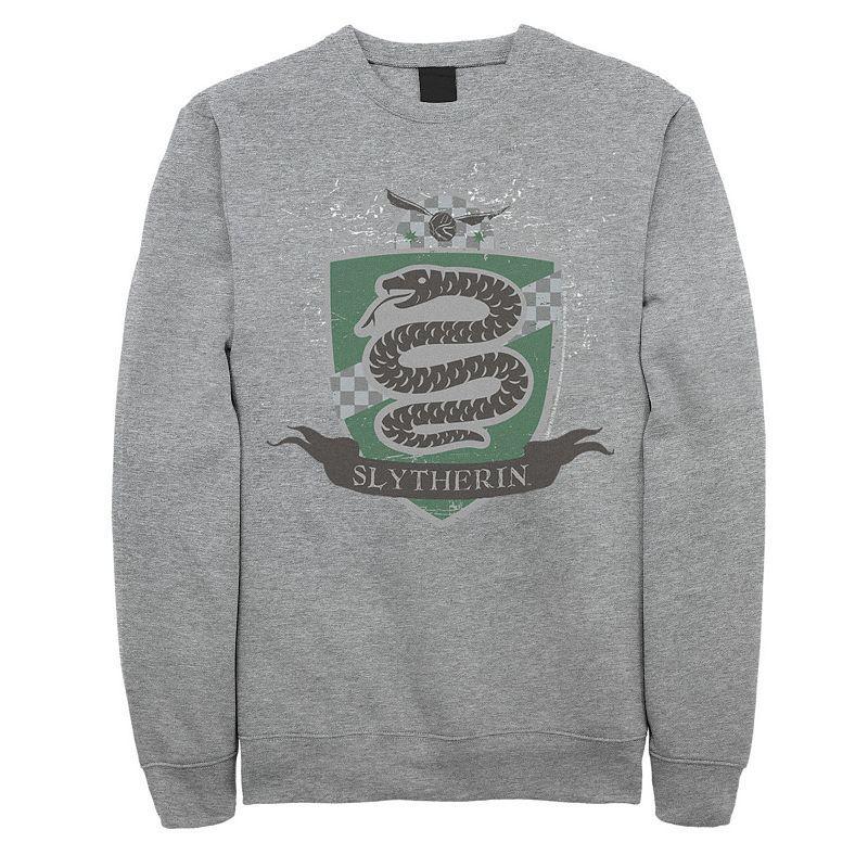 Mens Harry Potter Slytherin Quidditch Shield Sweatshirt Athletic Grey Product Image