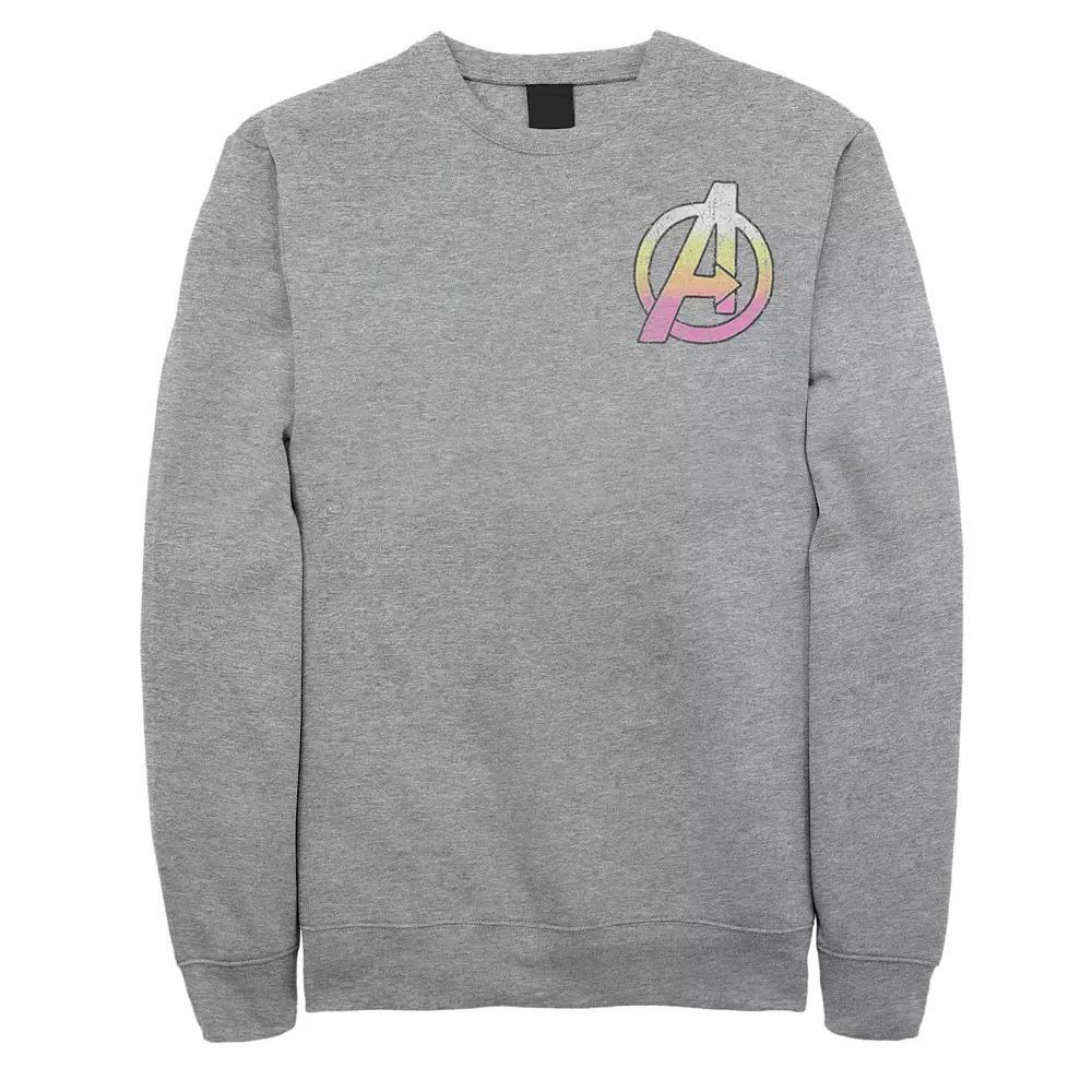 Men's Marvel Avengers Classic Logo Sweatshirt, Size: Medium, Athletic Grey Product Image