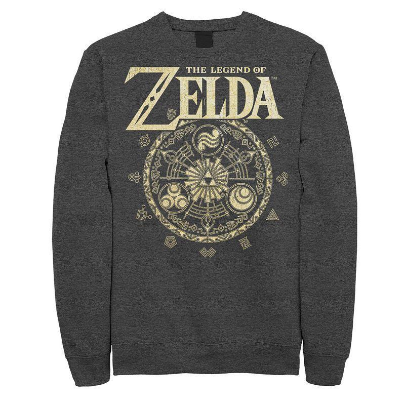 Big & Tall The Legend Of Zelda Circle Emblem Logo Graphic Fleece Pullover, Men's, Size: XXL Tall, Blue Product Image