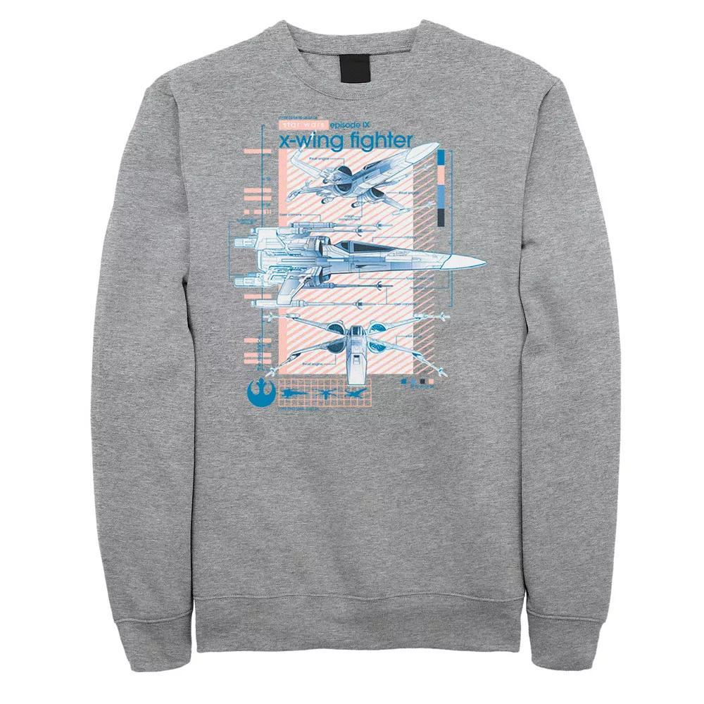 Men's Star Wars The Rise of Skywalker X-Wing Details Fleece Graphic Top,  Product Image