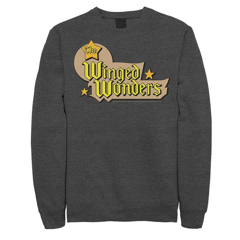 Men's DC Comics The Winged Wonders Text Logo Sweatshirt, Size: XL, Athletic Grey Product Image