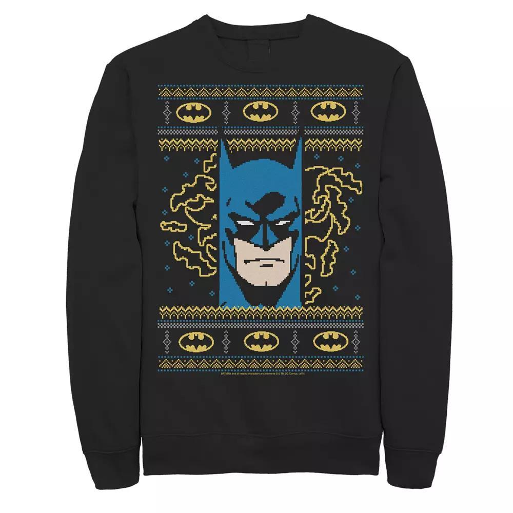 Men's Batman Vintage Head Shot Knit Style Fleece,  Product Image