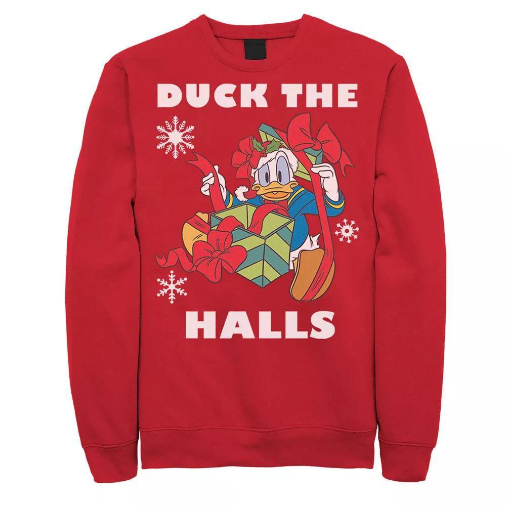 Disney's Donald Duck The Halls Men's Christmas Portrait Sweatshirt,  Product Image