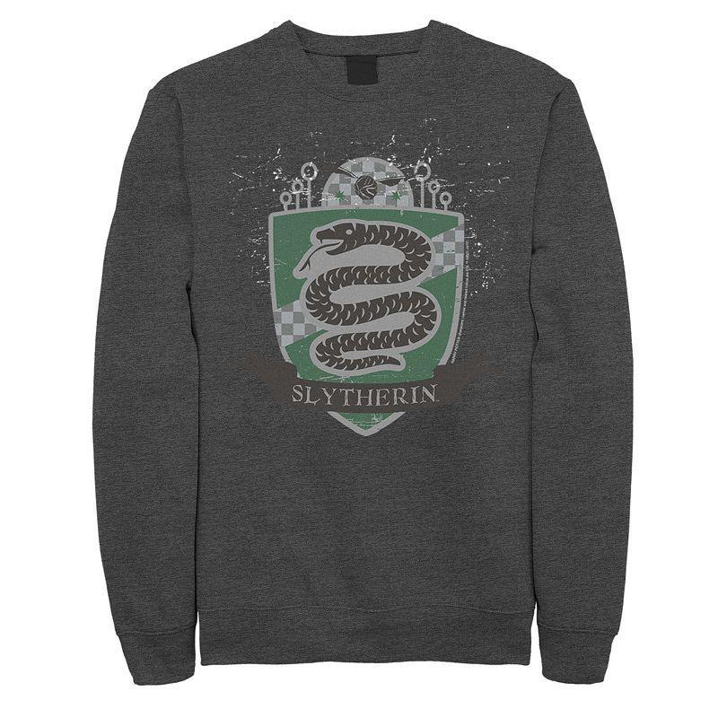 Mens Harry Potter Slytherin Quidditch Shield Sweatshirt Athletic Grey Product Image