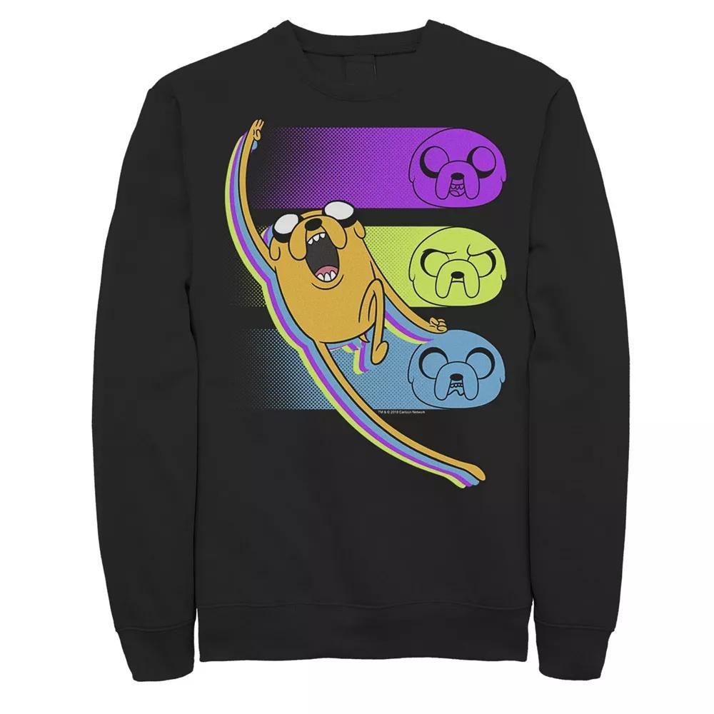 Men's Cartoon Network Adventure Time Jake Emotions Sweatshirt, Size: XL, Black Product Image