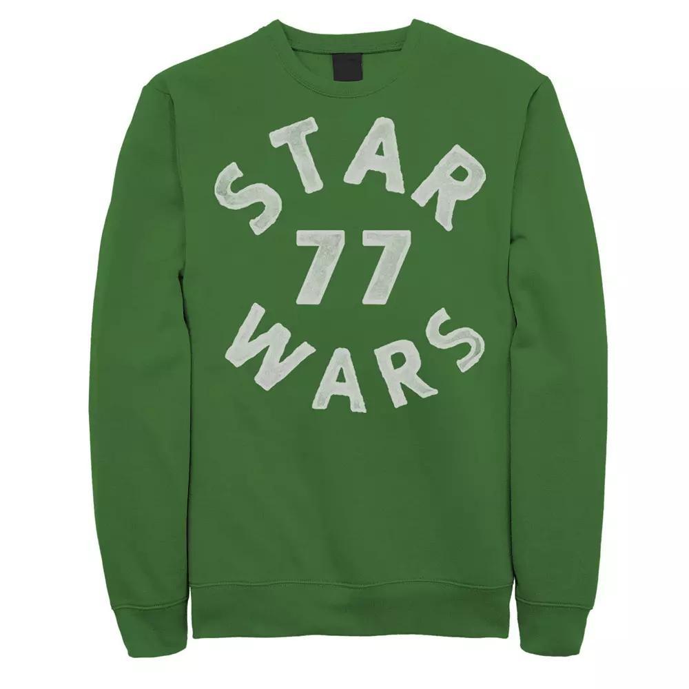 Men's Star Wars Distressed 1977 Logo Sweatshirt, Size: 3XL, Kelly Product Image