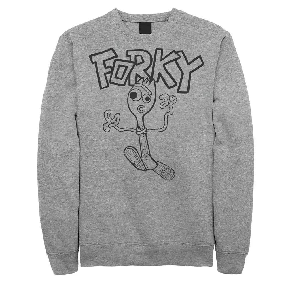 Disney / Pixar's Toy Story Forky Men's Doodle Sweatshirt, Size: XXL, Athletic Grey Product Image