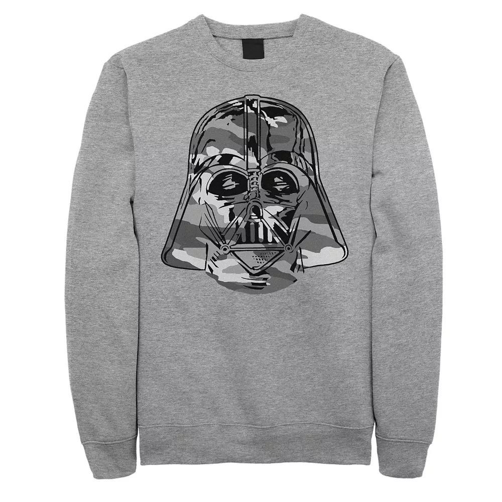 Mens Star Wars Darth Vader Camo Sweatshirt Athletic Grey Product Image