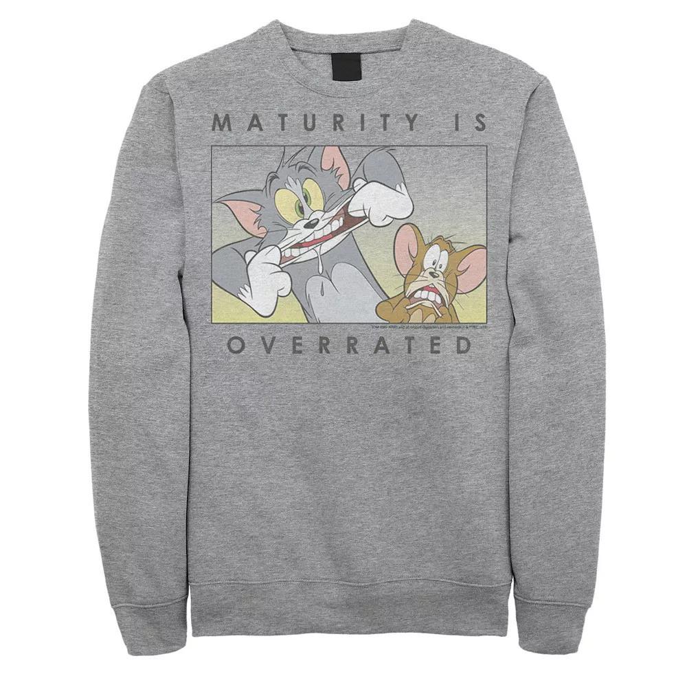 Men's Tom And Jerry Maturity Is Overrated Goofy Portrait Panel Sweatshirt,  Product Image