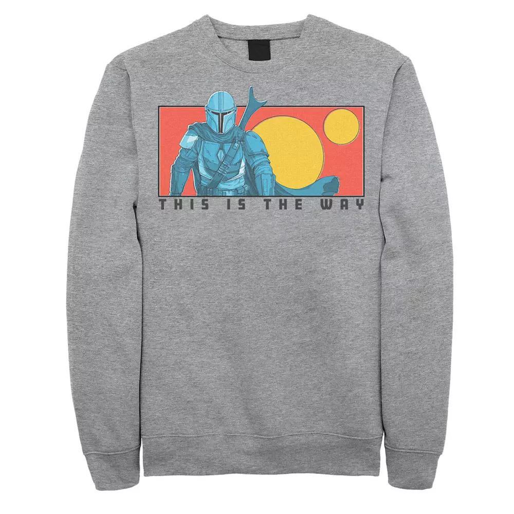 Men's Star Wars The Mandalorian This Is The Way Cartoon Panel Sweatshirt,  Product Image
