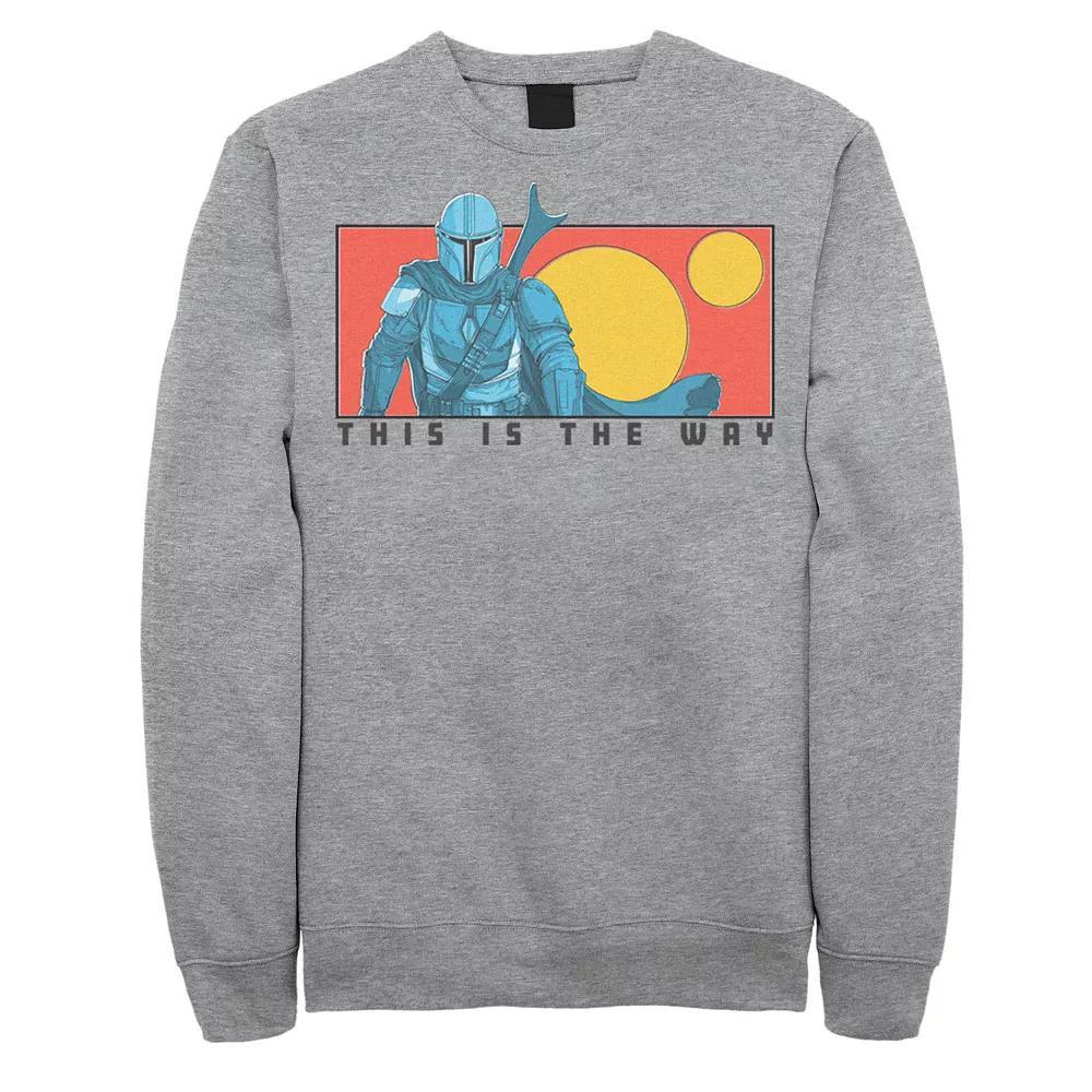 Men's Star Wars The Mandalorian This Is The Way Cartoon Panel Sweatshirt,  Product Image
