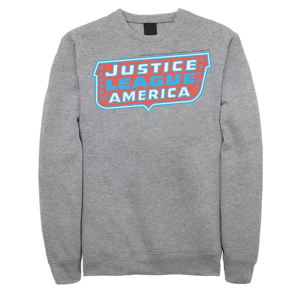 Men's DC Comics Justice League Of America Text Poster Logo Sweatshirt,  Product Image