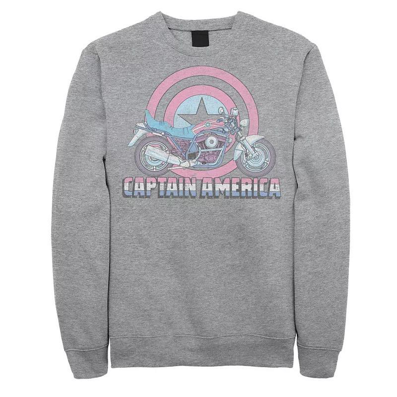 Men's Marvel Avengers Captain America Shield Motorcycle Sweatshirt,  Product Image