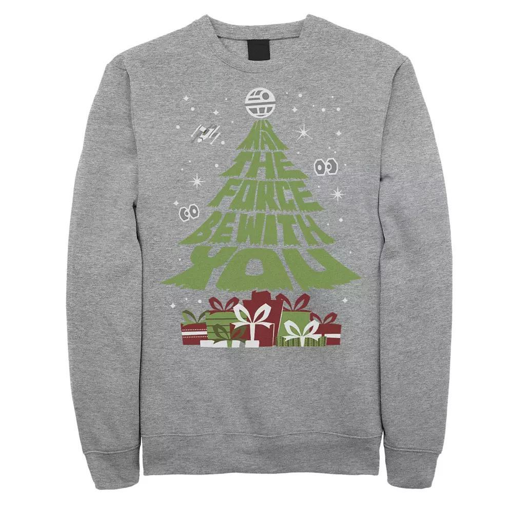 Men's Star Wars May The Force Be With You Christmas Tree Sweatshirt,  Product Image