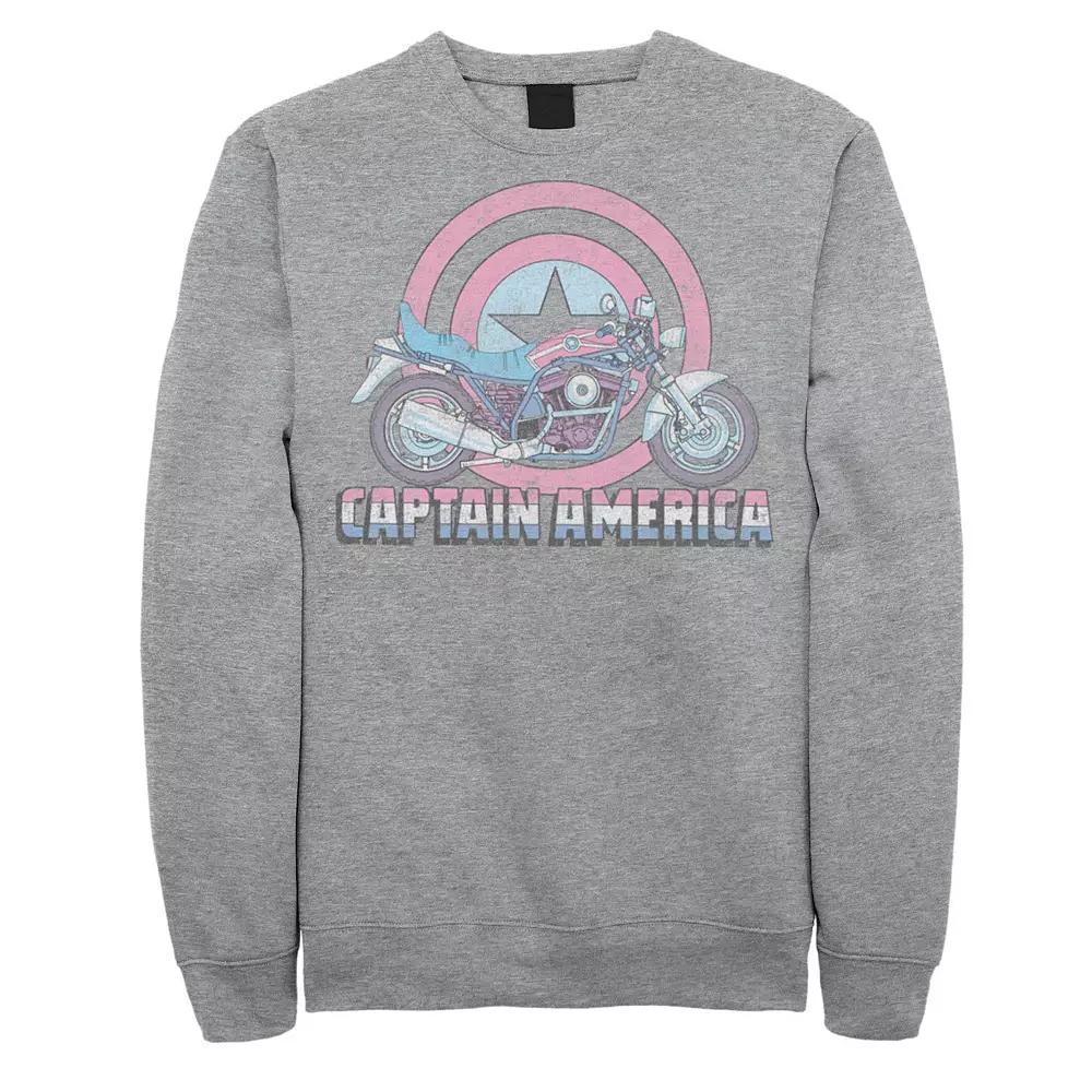 Men's Marvel Avengers Captain America Shield Motorcycle Sweatshirt,  Product Image