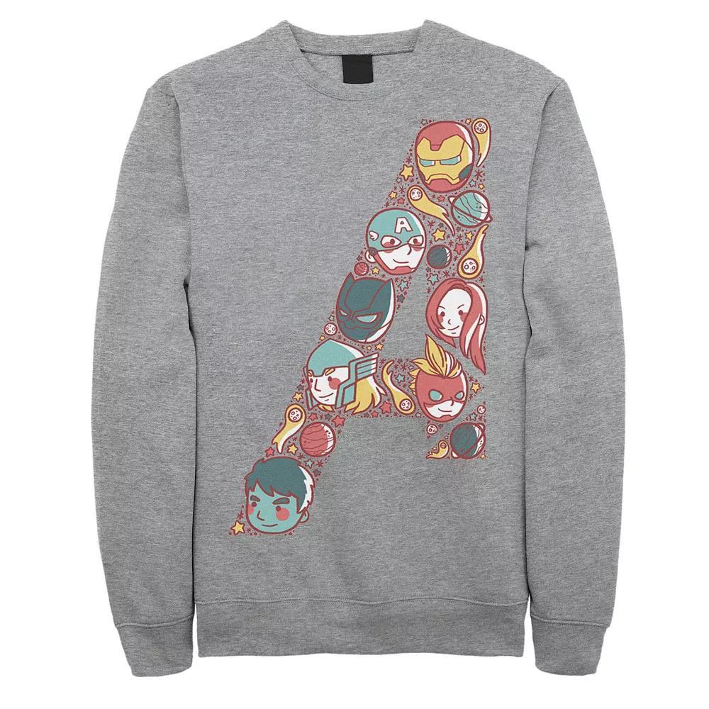 Men's Marvel Avengers Cute Anime Fill Logo Sweatshirt,  Product Image