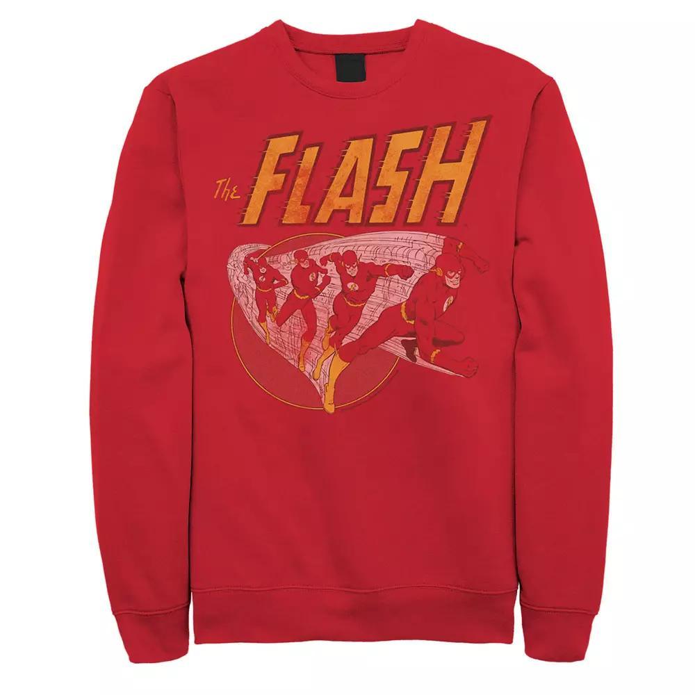 Men's DC Comics The Flash Vintage Action Sweatshirt, Size: XXL, Red Product Image