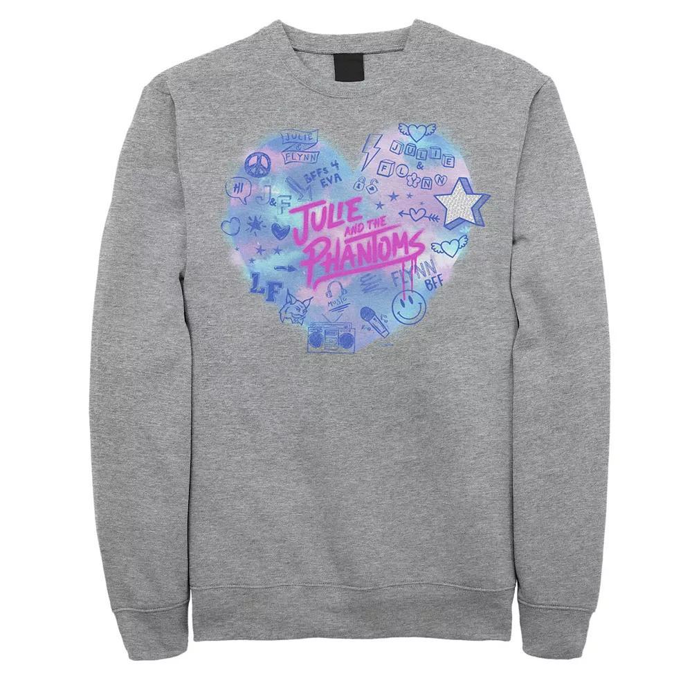 Men's Julie And The Phantoms Airbrush Heart Logo Sweatshirt,  Product Image