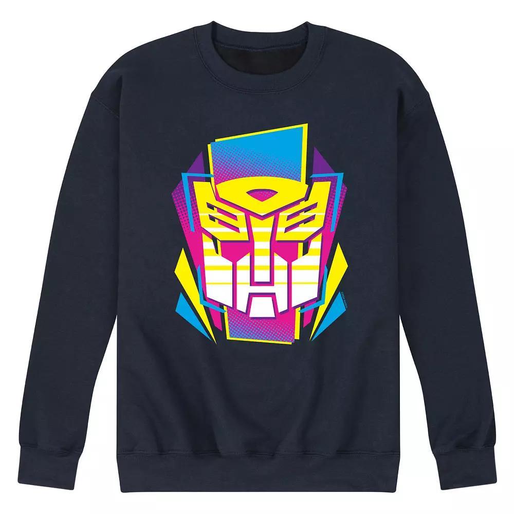 Men's Transformers Halftone Icon Autobot Fleece Sweatshirt, Size: Small, Blue Product Image