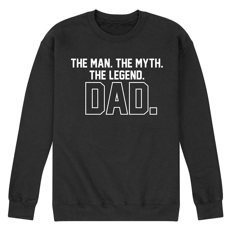 Men's The Legend Dad Fleece Sweatshirt, Size: Small, Black Product Image