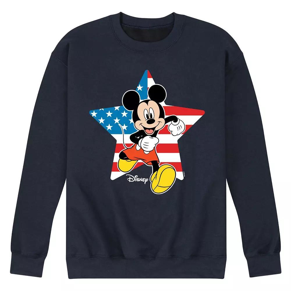 Disney's Mickey Mouse Men's USA Flag Fleece Sweatshirt, Size: XL, Black Product Image