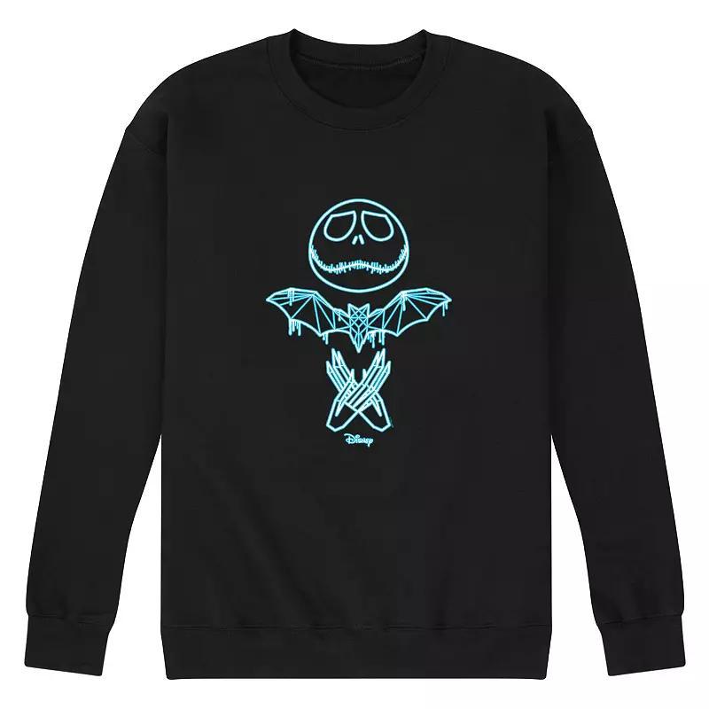 Disneys The Nightmare Before Christmas Mens Blue Glow Fleece Sweatshirt Product Image