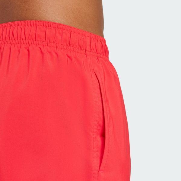 adidas Solid CLX Short-Length Swim Shorts Pure Ruby M Mens Product Image