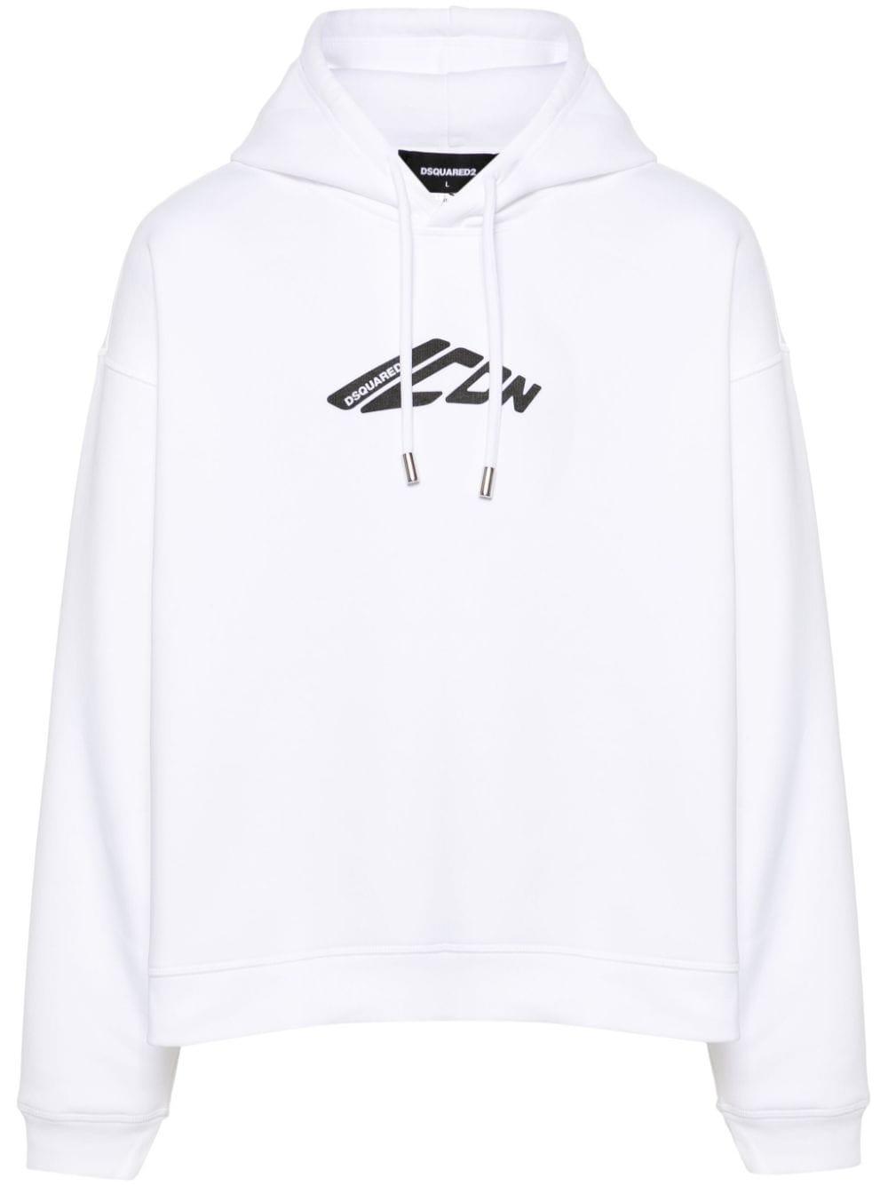 DSQUARED2 Logo-print Hoodie In Icon Logo On The Front Product Image