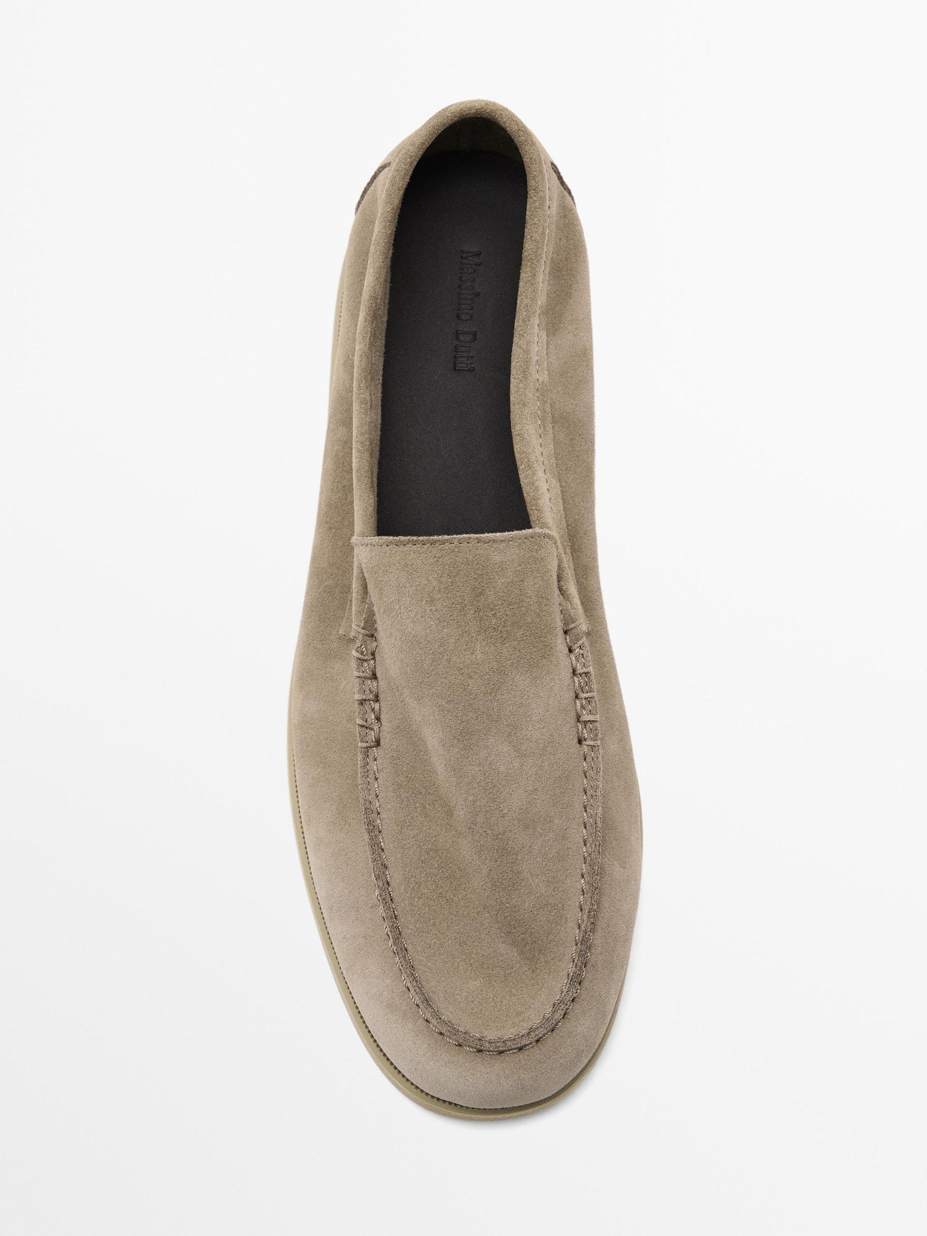 Soft split suede loafers Product Image