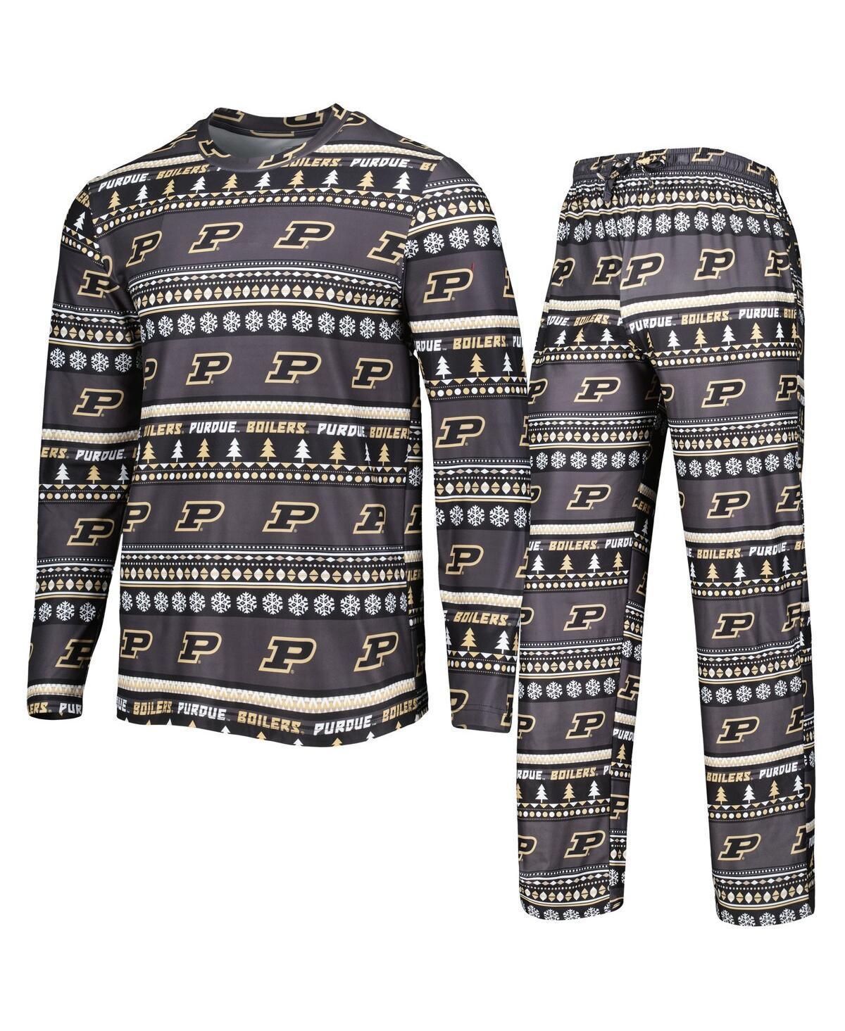 Mens Concepts Sport Purdue Boilermakers Swivel Long Sleeve T-Shirt & Pants Sleep Set Product Image