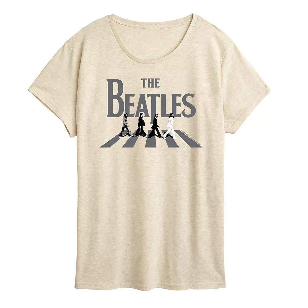 Women's The Beatles Abbey Road Graphic Tee, Size: Small, Beige Product Image