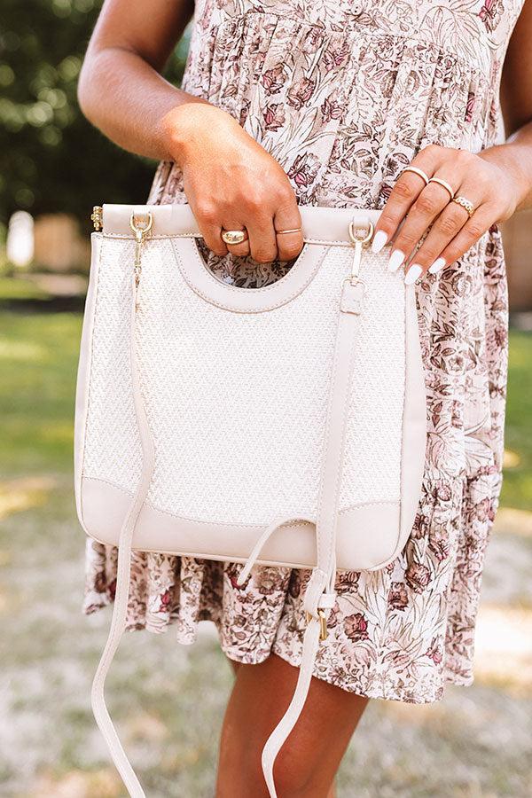 Park Ave Patio Woven Tote In Beige Product Image