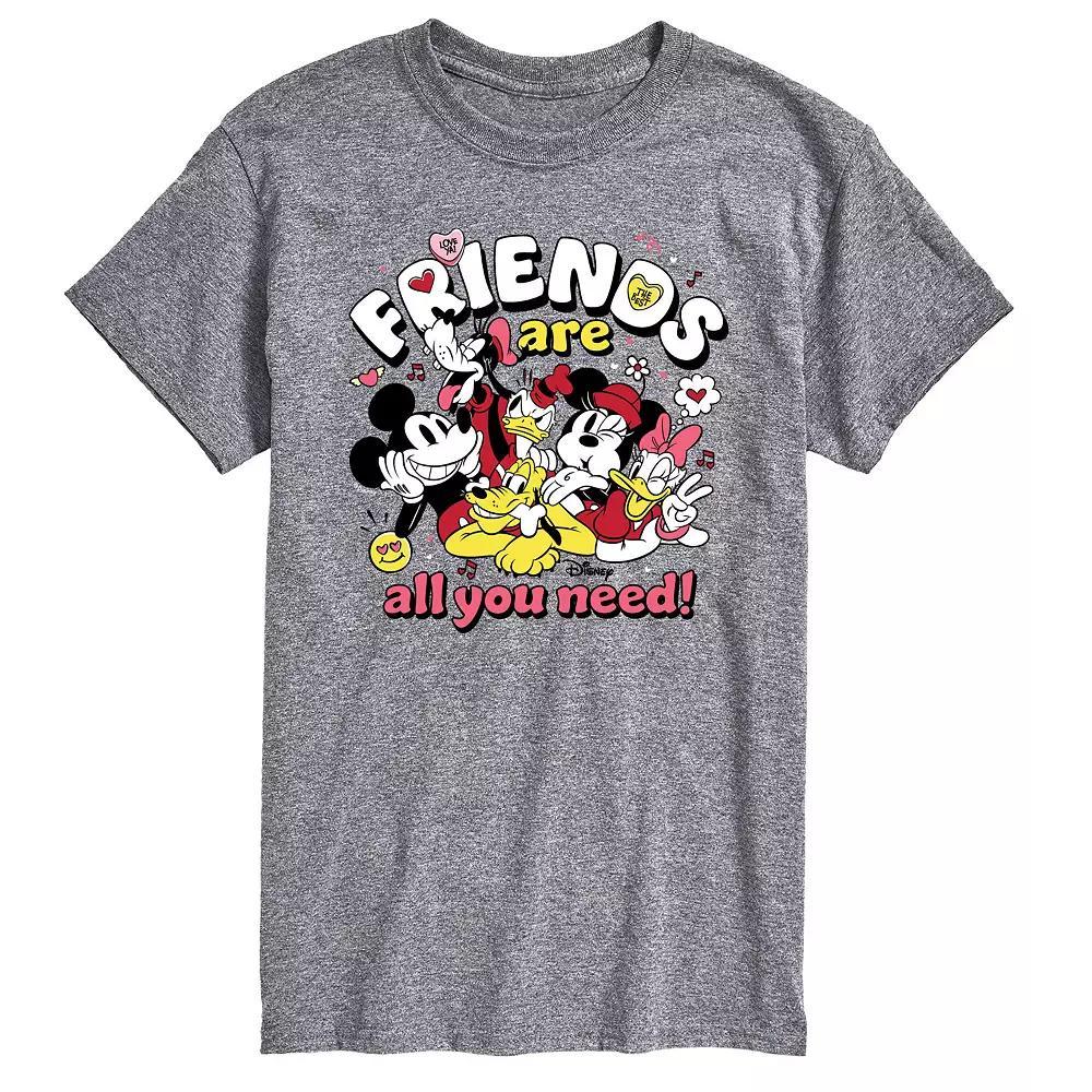 Disney's Mickey Mouse & Friends Big & Tall Friends Are All You Need Graphic Tee, Men's,  Product Image