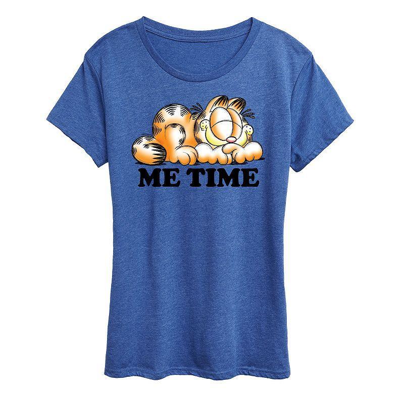 Women's Garfield Me Time Sketch Graphic Tee, Girl's, Size: XXL, Grey Green Product Image