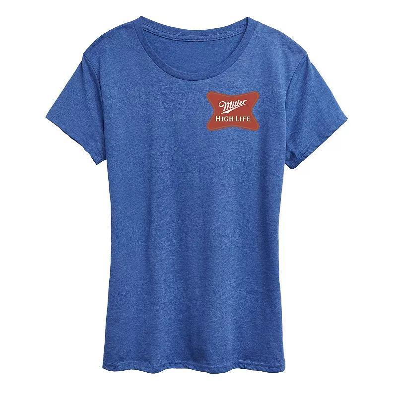 Women's Miller High Life Logo Graphic Tee, Size: XL, Blue Product Image