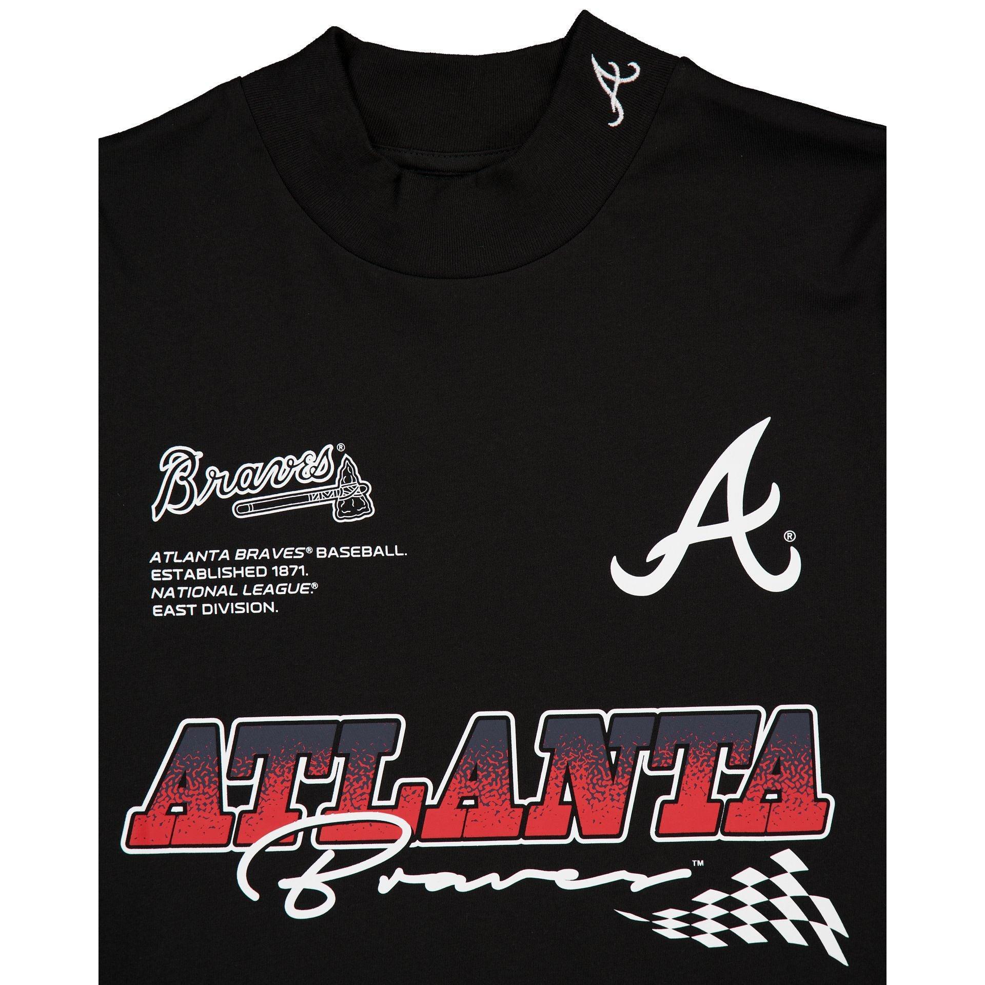 Atlanta Braves Modern Speed Black Long Sleeve T-Shirt Male Product Image