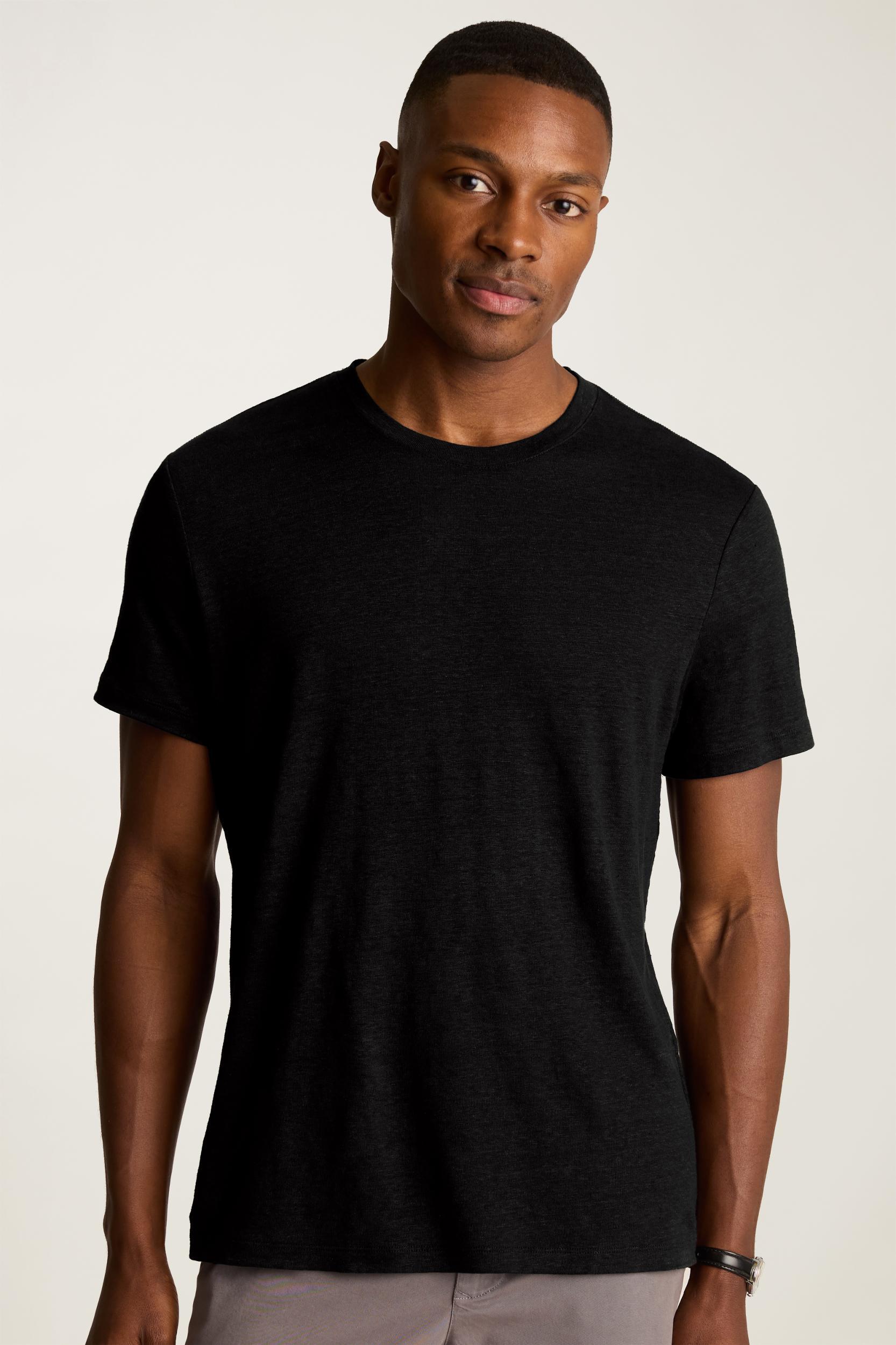 Linen Crew Neck Tee Product Image
