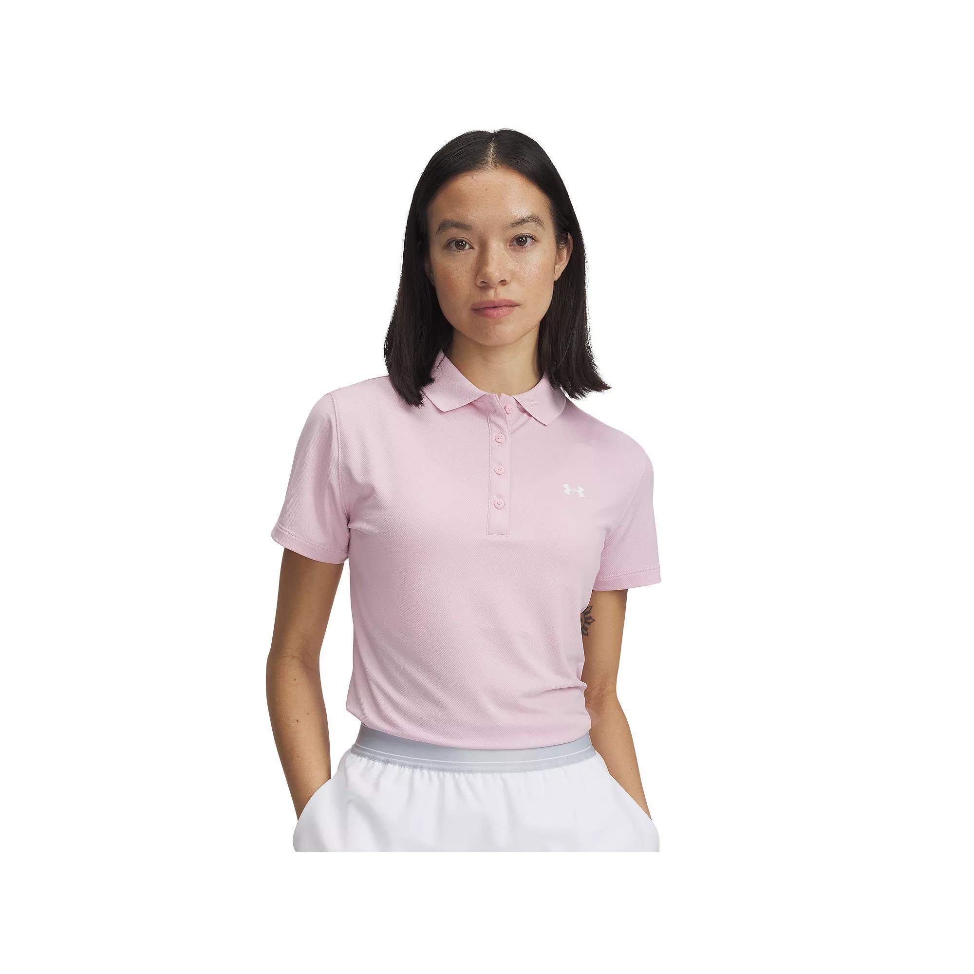 Women's Under Armour Active Short Sleeve Polo, Size: XXL, Prime Pink Product Image