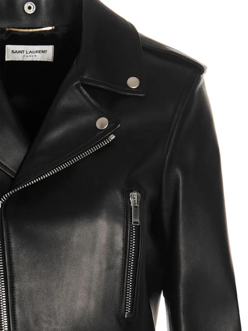 SAINT LAURENT Black Biker Jacket Product Image