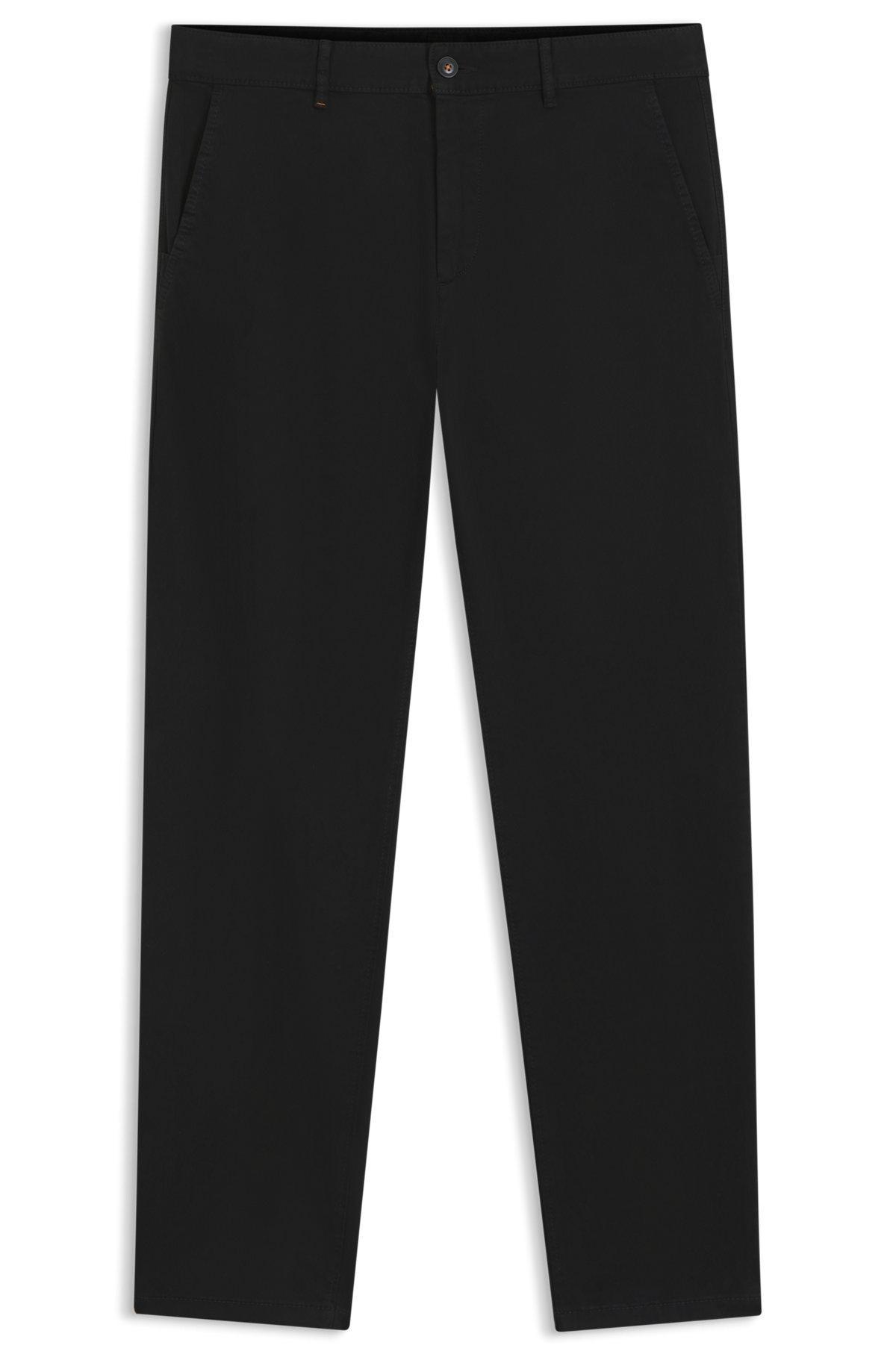 BOSS - Slim-fit chinos in stretch cotton - Black Product Image
