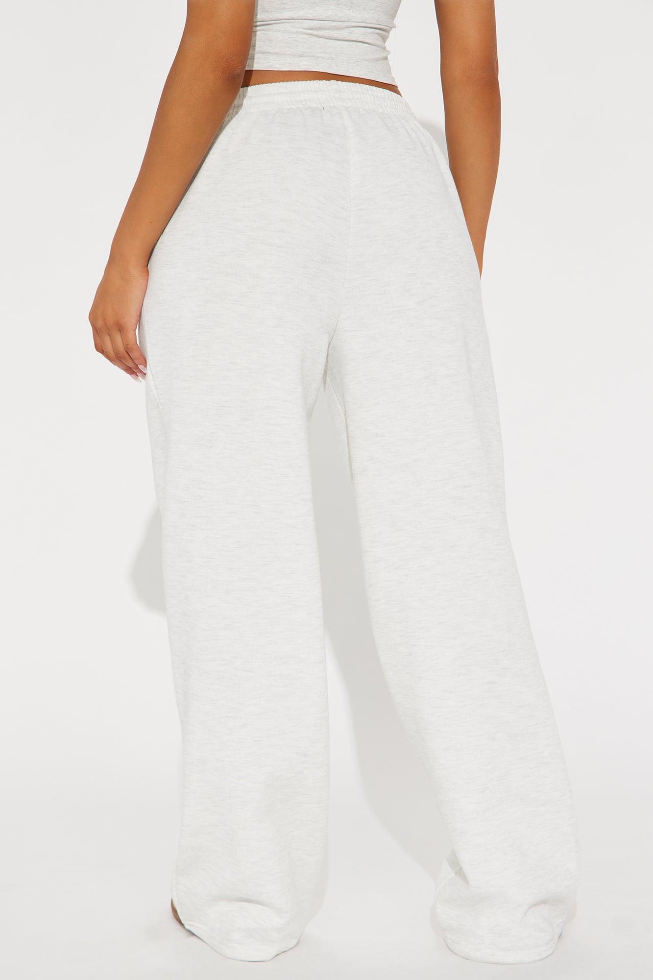 Izabel 98 Varsity Wide Leg Pant - Heather Grey Product Image