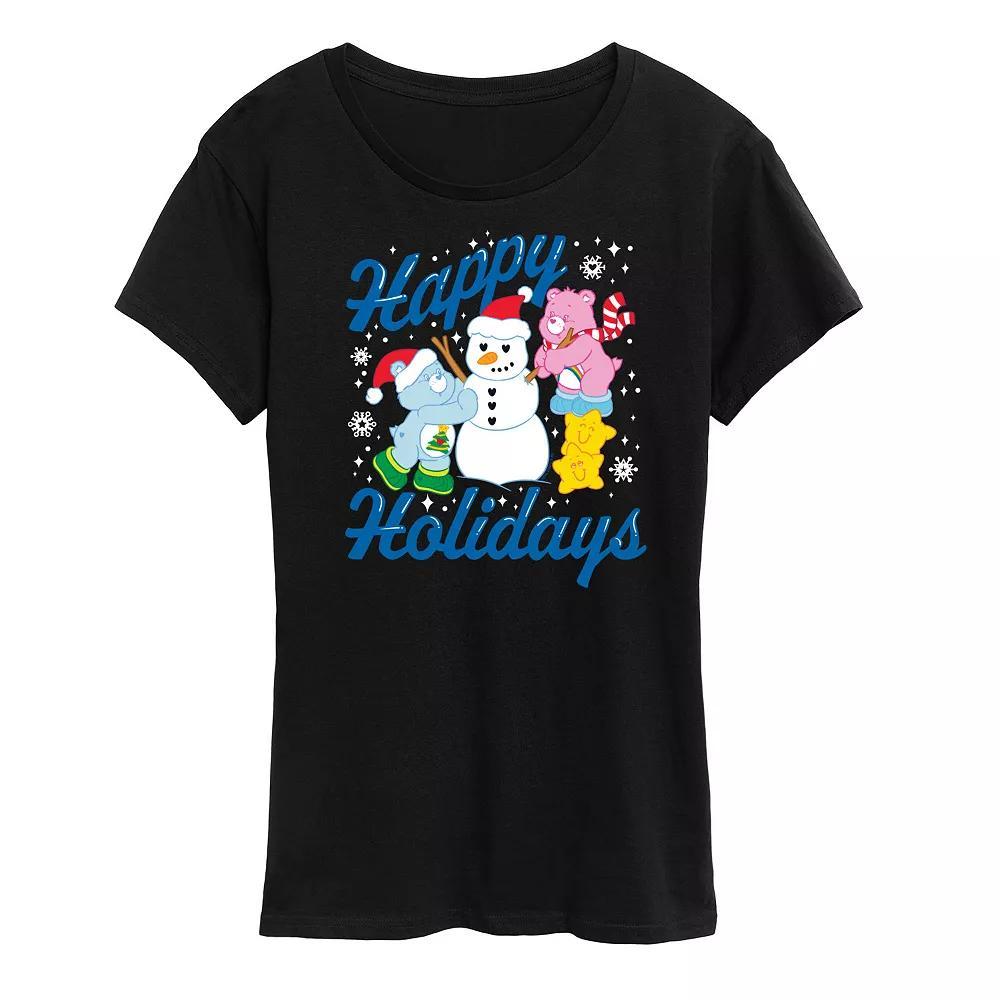 Women's Care Bears Happy Holidays Graphic Tee, Girl's, Size: Large, Black Product Image