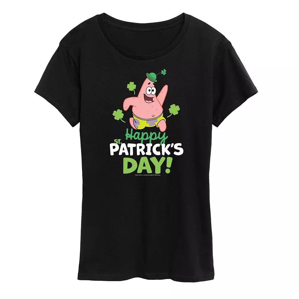 Women's SpongeBob SquarePants Happy St. Patrick's Day Graphic Tee,  Product Image