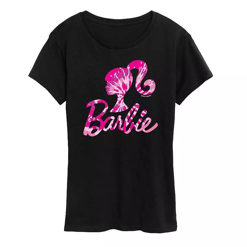 Women's Barbie® Logo Tie Dye Graphic Tee, Girl's, Size: Small, Grey Blue Product Image