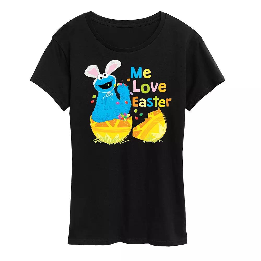 Women's Sesame Street Cookie Monster Me Love Easter Graphic Tee,  Product Image