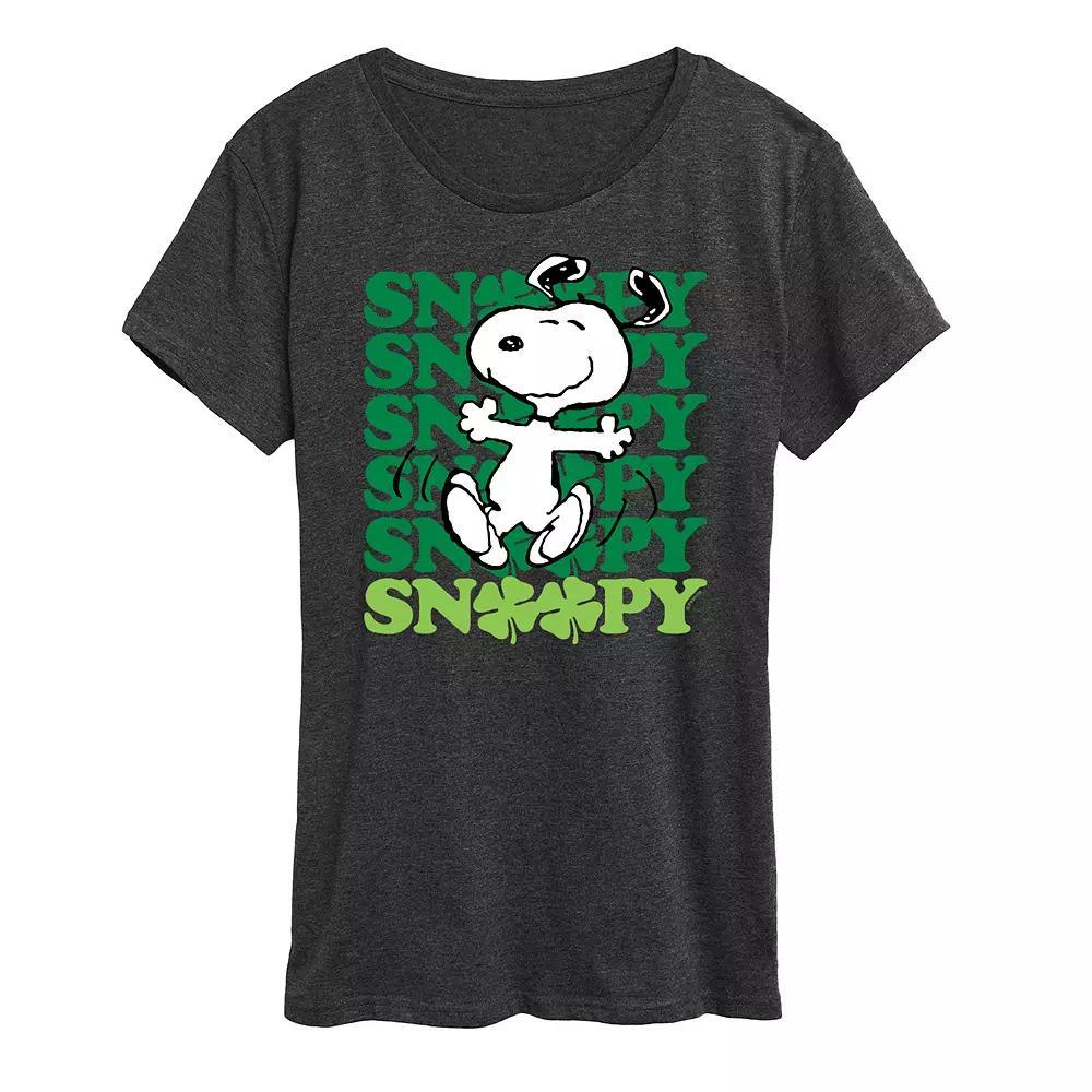 Women's Peanuts Snoopy Clover Dance Graphic Tee,  Product Image