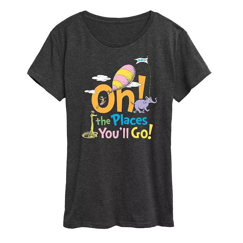 Womens Dr. Seuss Oh The Places Youll Go Graphic Tee, Girls Blue Product Image