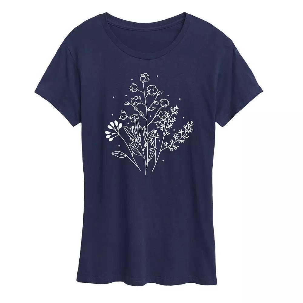 Women's Fall Flowers Graphic Tee,  Product Image