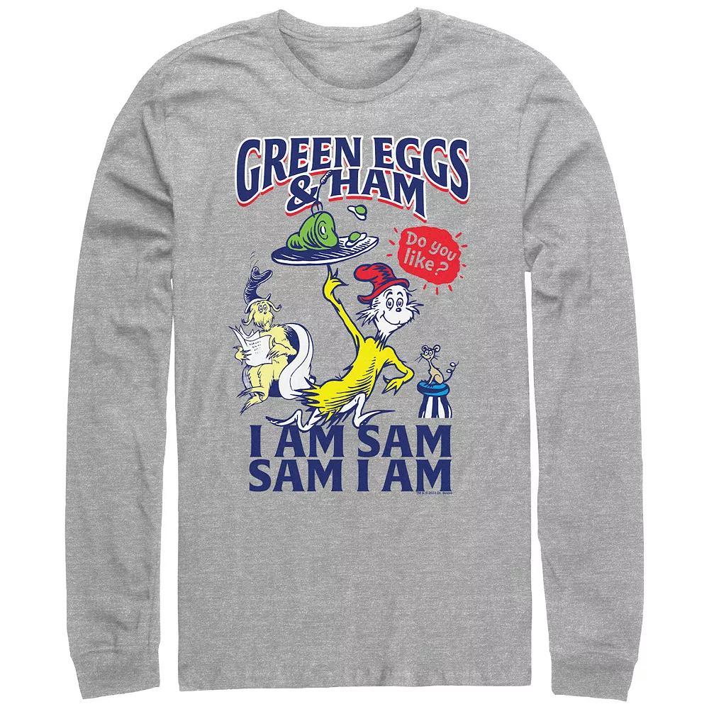 Men's Dr. Seuss Green Eggs And Ham Do you Like Them? Long Sleeve Graphic Tee,  Product Image