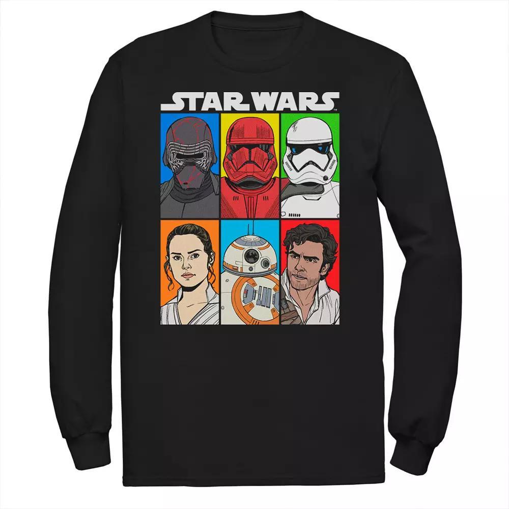 Men's Star Wars The Rise of Skywalker Character Grid Long Sleeve Graphic Tee,  Product Image